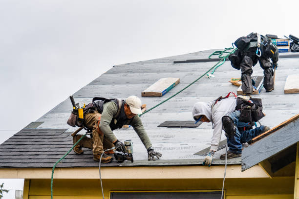 Professional Gutter Installation technician working in Verona, MS